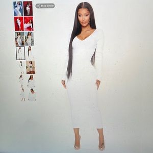 White knit dress